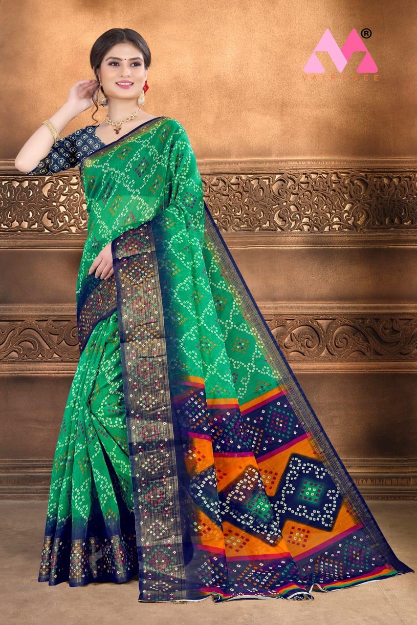 Bandhej 6 Latest Designer Fancy Festive Wear Handicraft Cotton Linen Pure Bandhej Saree Collection 